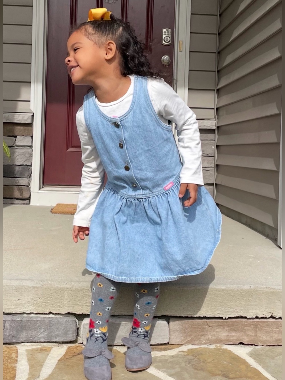 OshKosh B'gosh Light Blue Denim Button-Front Sleeveless Dress